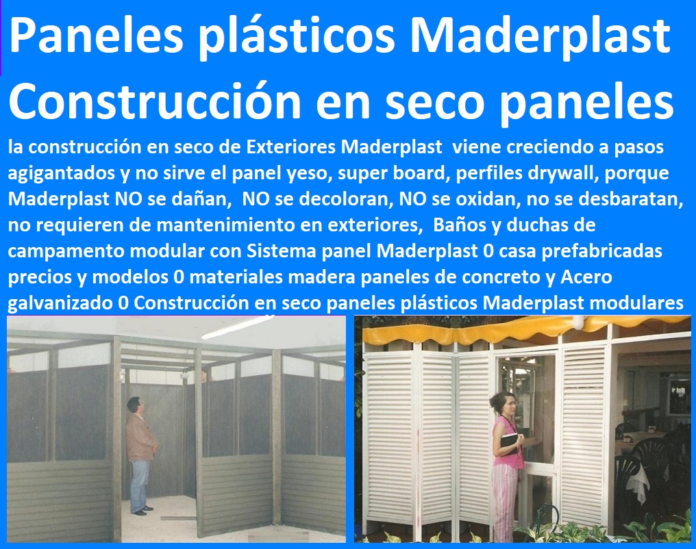 Baños y duchas de campamento modular con Sistema panel Maderplast 0 casa prefabricadas precios y modelos 0 materiales madera paneles de concreto y Acero galvanizado 0 Construcción en seco paneles plásticos Maderplast modulares Baños y duchas de campamento modular con Sistema panel Maderplast 0 casa prefabricadas precios y modelos 0 materiales madera paneles de concreto y Acero galvanizado 0 Construcción en seco paneles plásticos Maderplast modulares